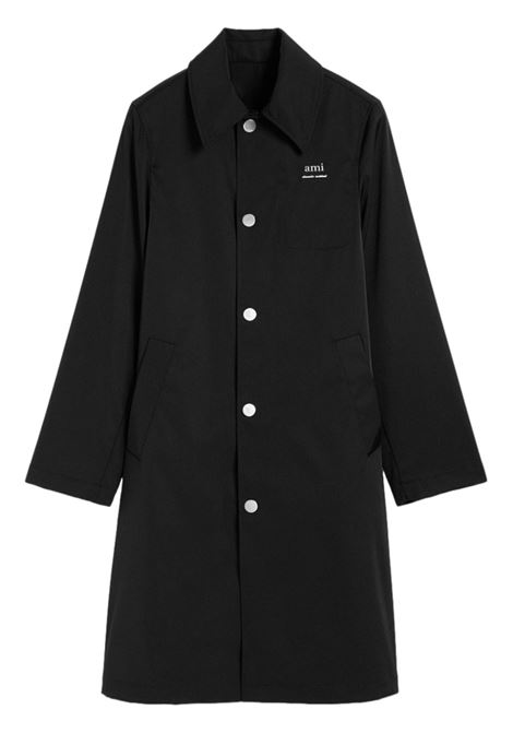 Black long-sleeve raincoat Ami paris - unisex